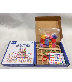 Zabawki Montessori: Sortery i wieże do układania (20.3*18*4.5CM)-CENA: 17.9
