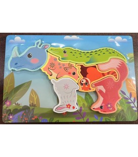 PUZZLE DEWNIANE ( 22,2*15*0,5CM) - CENA: 6,2