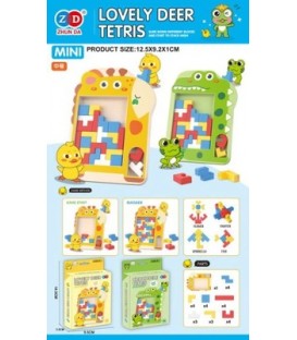 KIESZONKOWA GRA PLANSZOWA LOGICZNA TETRIS UKŁADANKA ŻYRAFA GRY BYSTRZAKÓW (31*22,3*2,5CM)-CENA:29,9