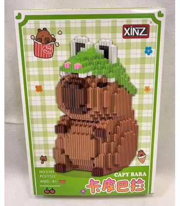 ZESTAW KLOCKÓW „KAPIBARA W CZAPCE ŻABKI” (28CM - 1723 ELEMENTY) - CENA:13.9