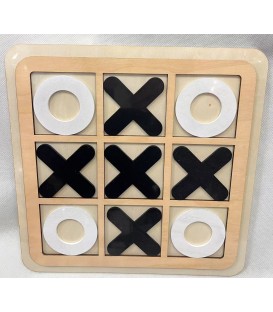 DREWNIANA GRA „KÓŁKO I KRZYŻYK” – PLANSZA 3×3(30CM)- CENA:5.9