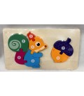 DREWNIANA UKŁADANKA PUZZLE ZWIERZĘTA – ZABAWKA EDUKACYJNA DLA DZIECI(22,5*13CM)- CENA:5,5