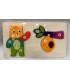 DREWNIANA UKŁADANKA PUZZLE ZWIERZĘTA – ZABAWKA EDUKACYJNA DLA DZIECI(22,5*13CM)- CENA:5,5