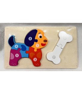 DREWNIANA UKŁADANKA PUZZLE ZWIERZĘTA – ZABAWKA EDUKACYJNA DLA DZIECI(22,5*13CM)- CENA:5,5