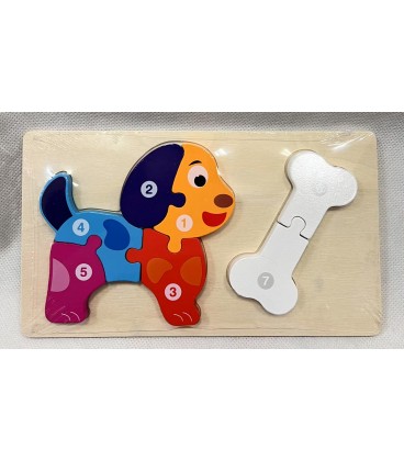 DREWNIANA UKŁADANKA PUZZLE ZWIERZĘTA – ZABAWKA EDUKACYJNA DLA DZIECI(22,5*13CM)- CENA:5,5