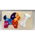 DREWNIANA UKŁADANKA PUZZLE ZWIERZĘTA – ZABAWKA EDUKACYJNA DLA DZIECI(22,5*13CM)- CENA:5,5