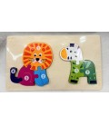 DREWNIANA UKŁADANKA PUZZLE ZWIERZĘTA – ZABAWKA EDUKACYJNA DLA DZIECI(22,5*13CM)- CENA:5,5