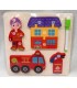 ZESTAW EDUKACYJNY: PUZZLE DREWNIANE I TABLICA DO RYSOWANIA DLA DZIECI(22,5*22,5*1,1CM)-CENA:8,5