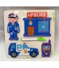 ZESTAW EDUKACYJNY: PUZZLE DREWNIANE I TABLICA DO RYSOWANIA DLA DZIECI(22,5*22,5*1,1CM)-CENA:8,5