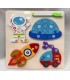 ZESTAW EDUKACYJNY: PUZZLE DREWNIANE I TABLICA DO RYSOWANIA DLA DZIECI(22,5*22,5*1,1CM)-CENA:8,5