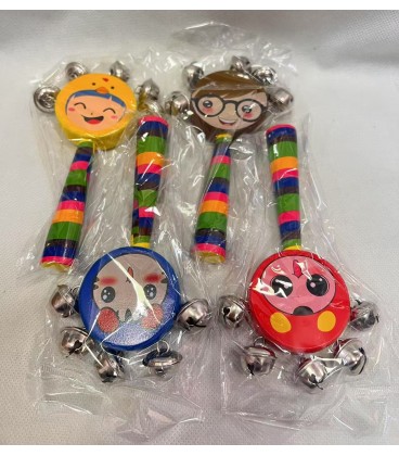 Drewniane grzechotki z dzwoneczkami - Cena: 2,9