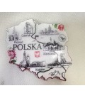 CENA:3 - MAGNES CERAMIKA MAPA WARSZAWA (7,5*7,8 CM)