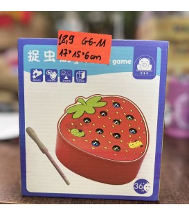 Drewniana gra magnetyczna „Łowienie robaczków” - CENA: 18,9