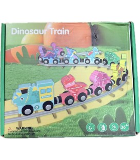 Drewniany pociąg dinozaury na magnes - Cena:15,9