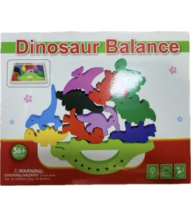 Drewniana gra zręcznościowa równoważnia dinozaury - Cena:10,9