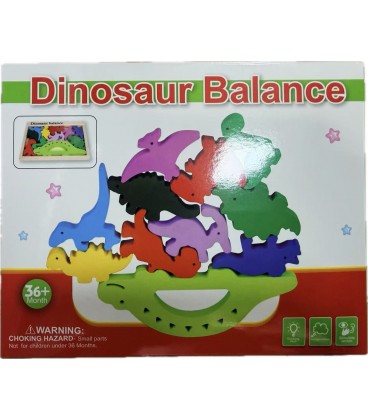 Drewniana gra zręcznościowa równoważnia dinozaury - Cena:10,9