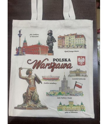 Torba bawełniana biały Warszawa – Polska