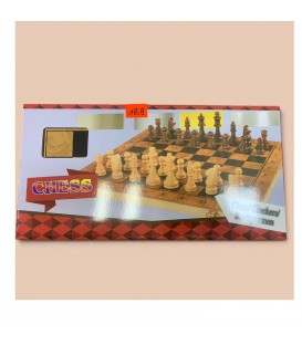 Drewniane Szachy 3w1 – Szachy, Warcaby, Tryktrak